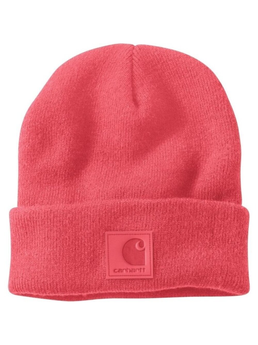 Carhartt Men's Pink Salmon Adjustable Straight Acrylic Tonal Patch Beanie Cap